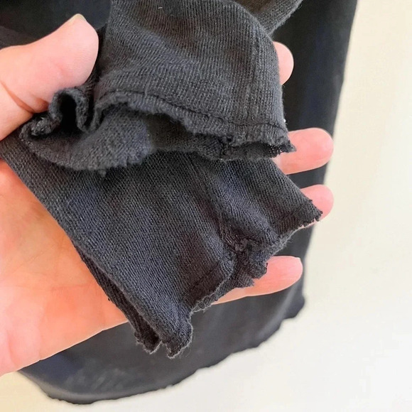 Zara Deep Cowl Neck Plunge 100% Linen Black Dress Size M Women’s - Picture 6 of 8